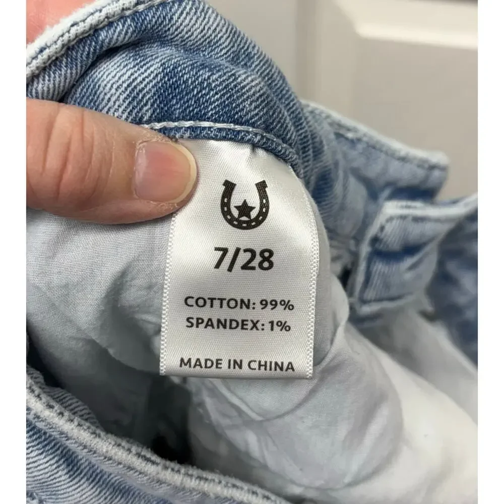 Austin Landing Jeans, Star Butt, Flared, Light Wash, Women's Size Junior 7